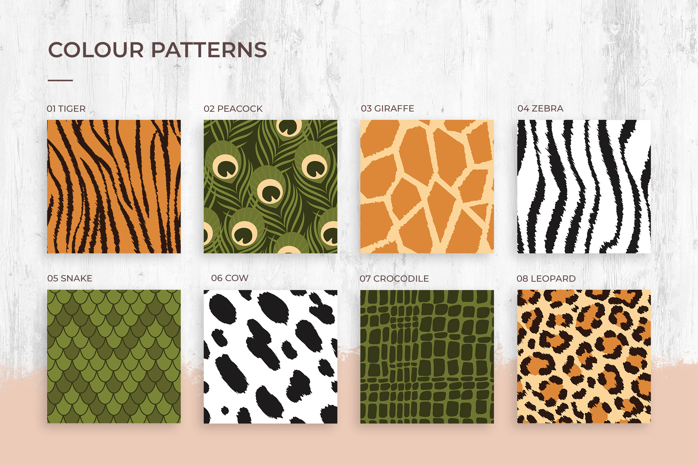 Vector Animal Print Patterns for Photoshop & Illustrator