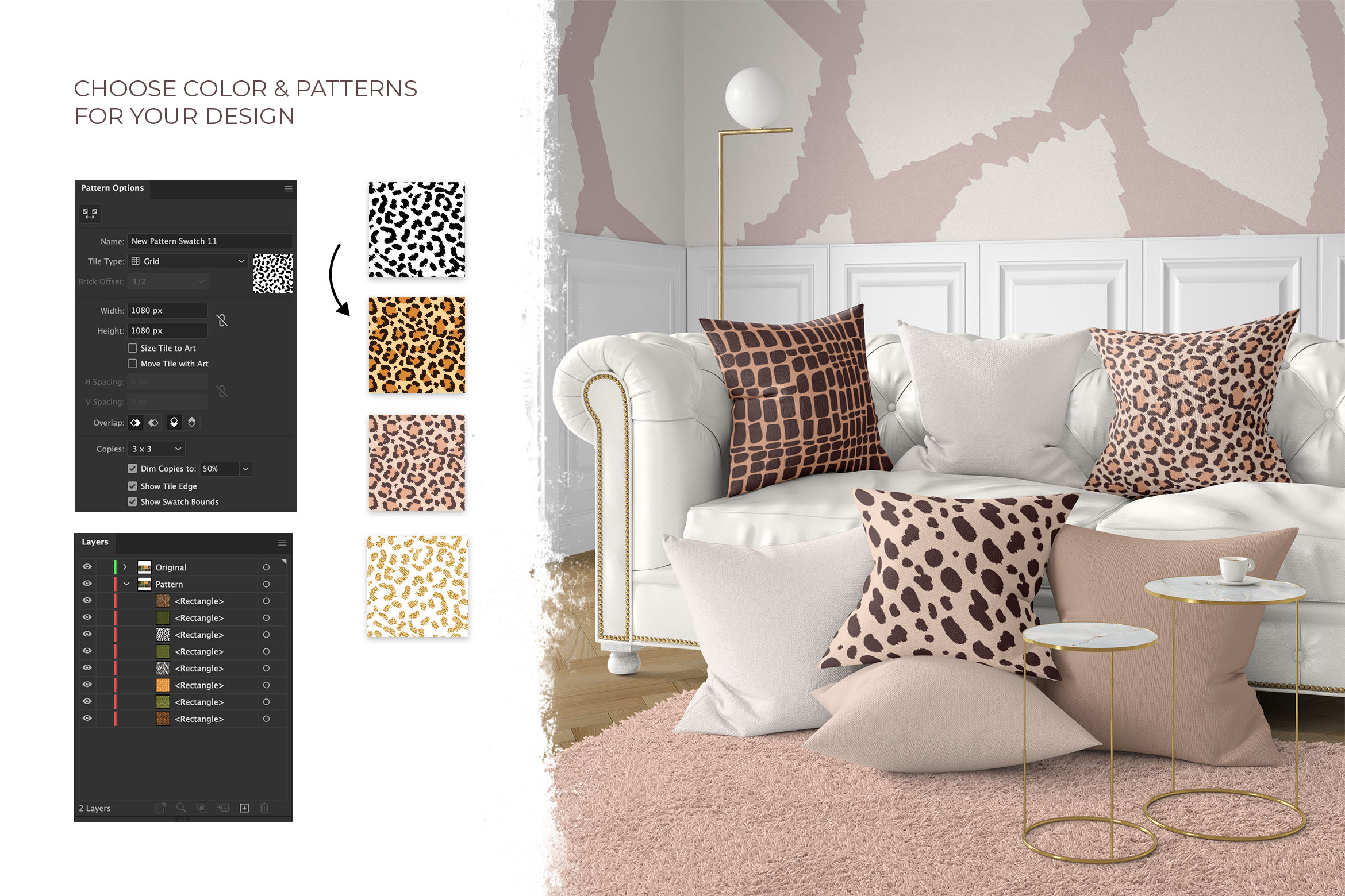 Vector Animal Print Patterns for Photoshop & Illustrator