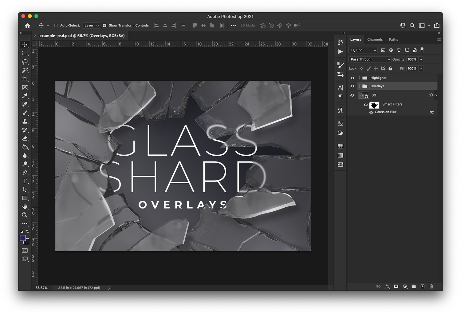 Example PSD Included