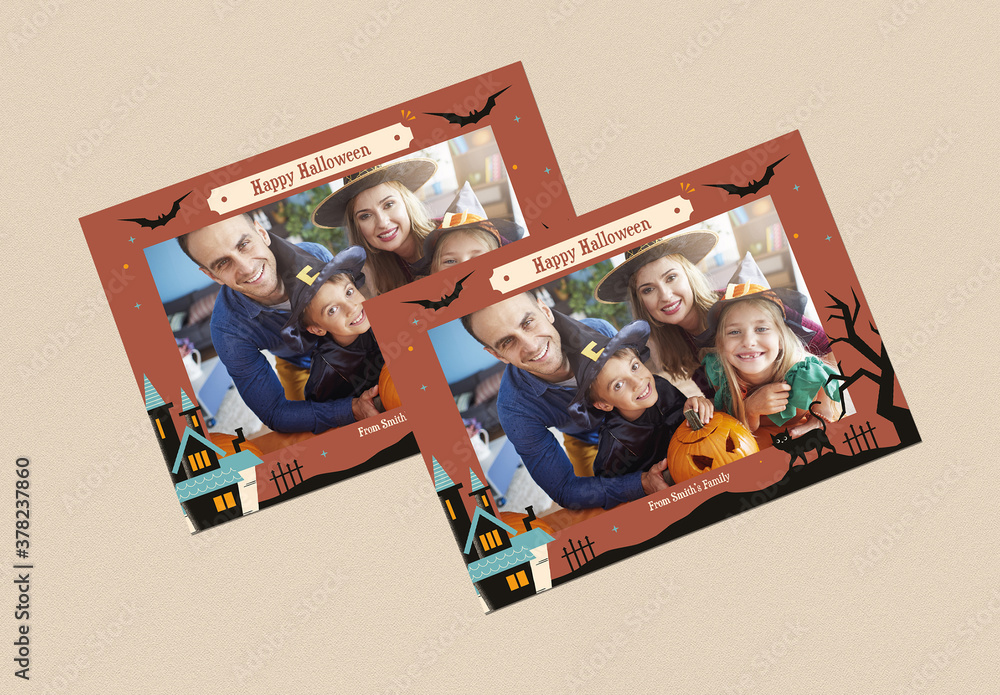 Halloween Photo Booth Card Layout