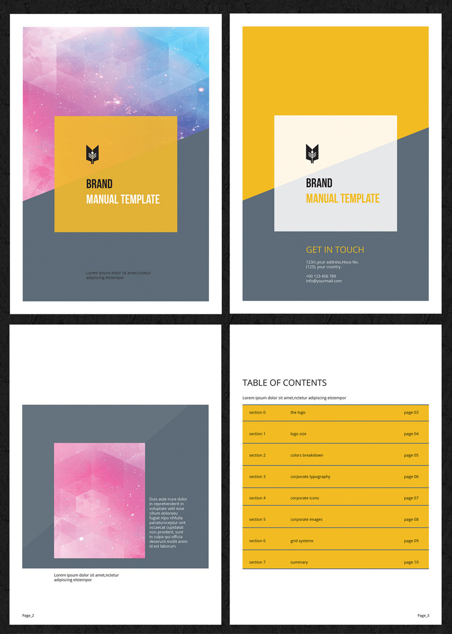 Branding Guide Layout with Yellow Accents 1