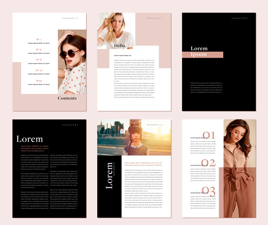 Fashion Style Photobook Digital Brochure Layout