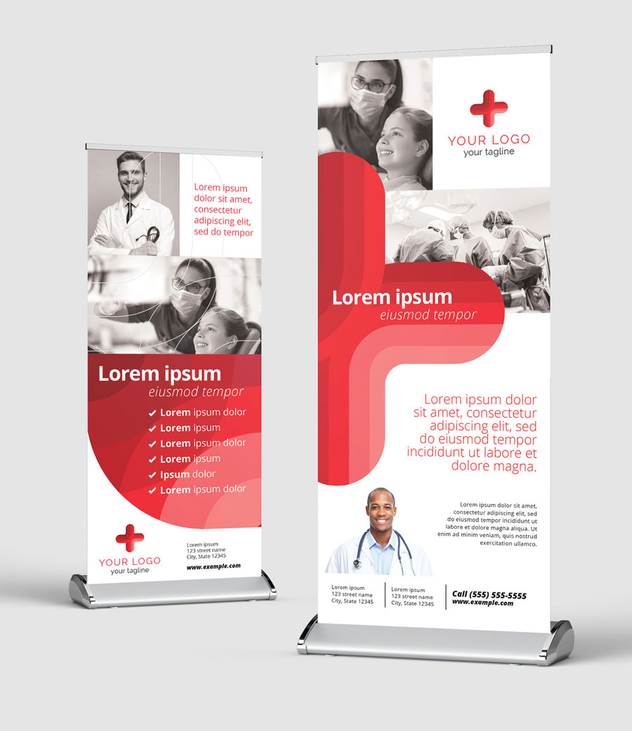 Medical Roll Up Banner for Hospitals and Doctors