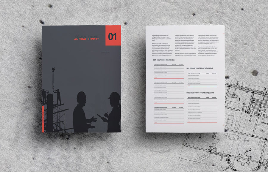 Minimalist Annual Report Layout