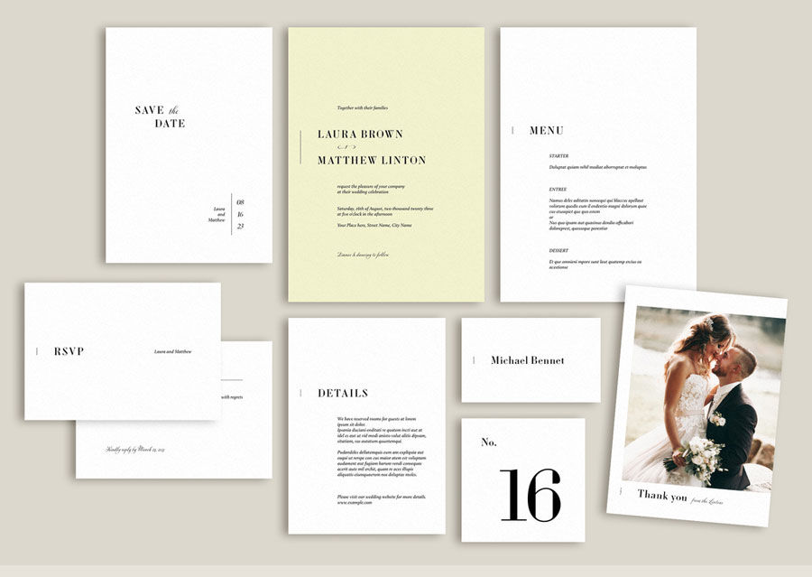 Minimalist Wedding Suite Layout