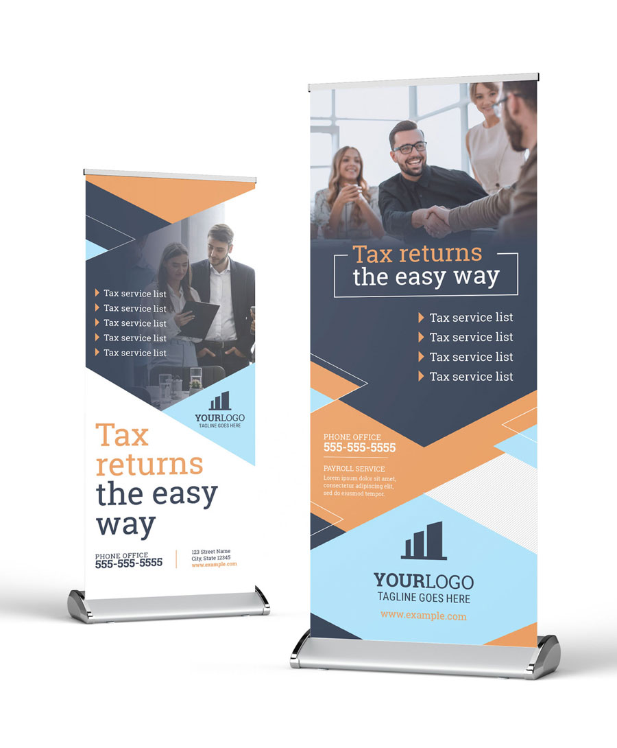 Modern Roll Up Banner for Tax Accounting Financial Service