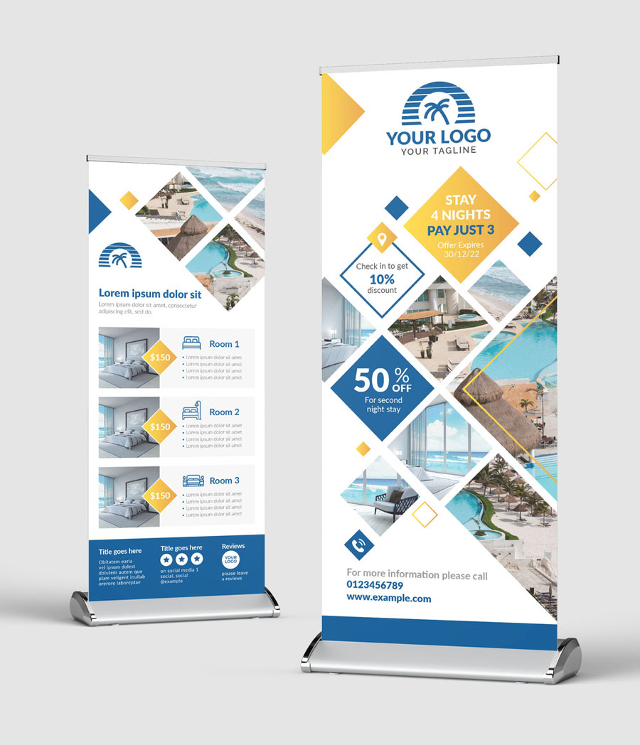 Roll Up Banner for Hotel Travel and Tourism Sector