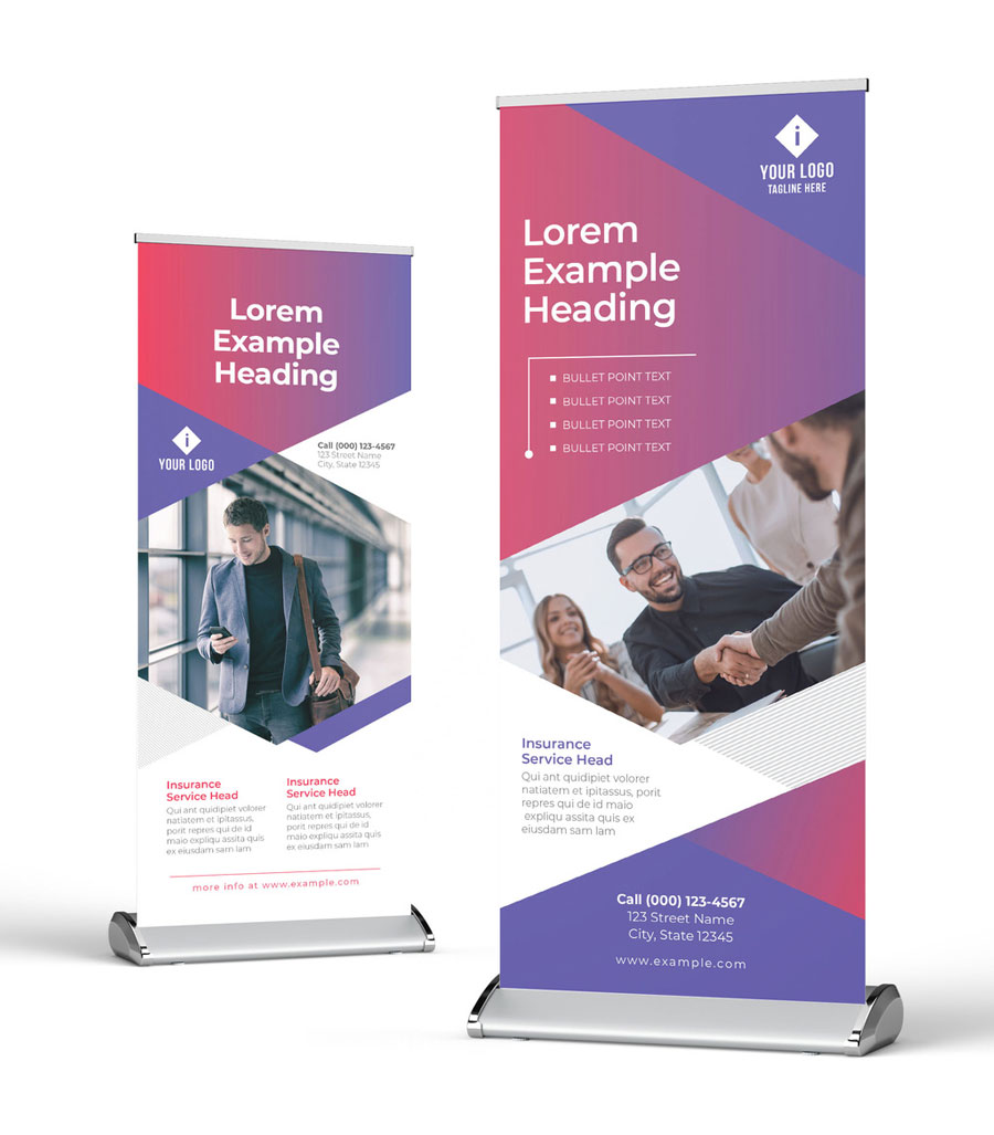 Roll Up Banner with Flexible Corporate Business Style