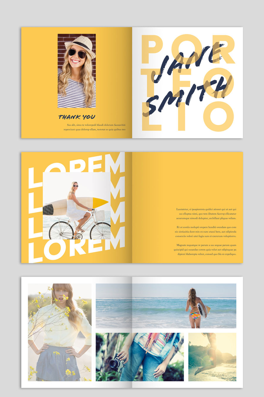 White and Yellow Square Magazine