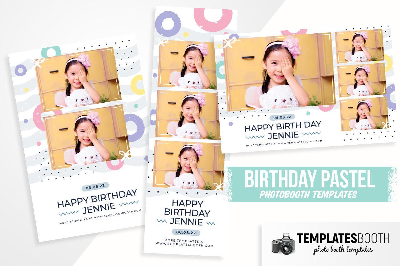 Birthday Pastel DSLR Booth Template