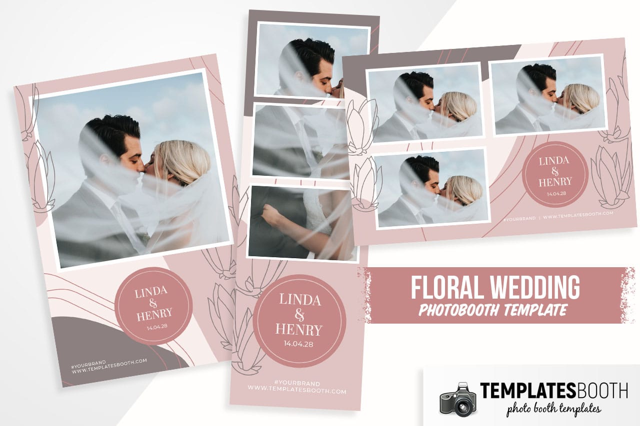 Floral Wedding DSLR Booth Template