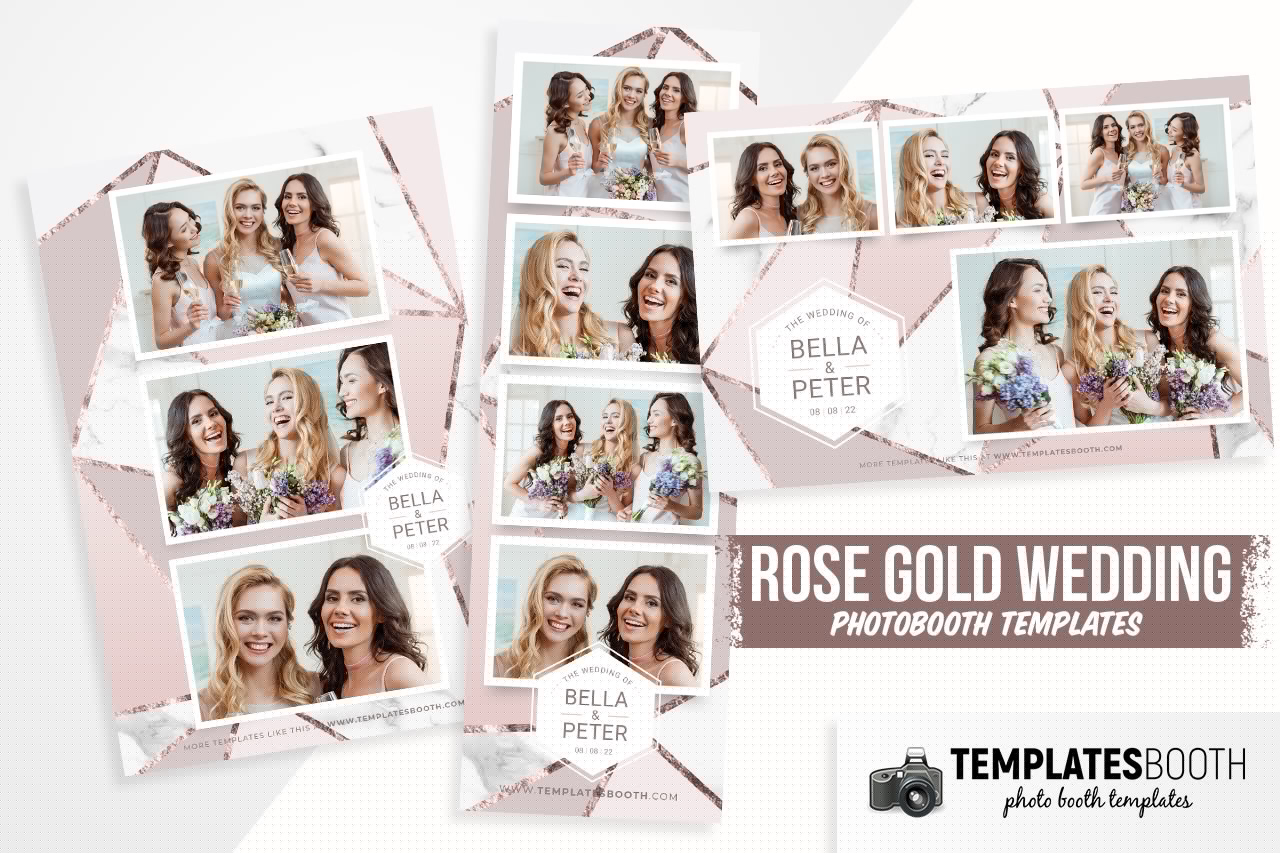 Rose Gold DSLR Booth Template