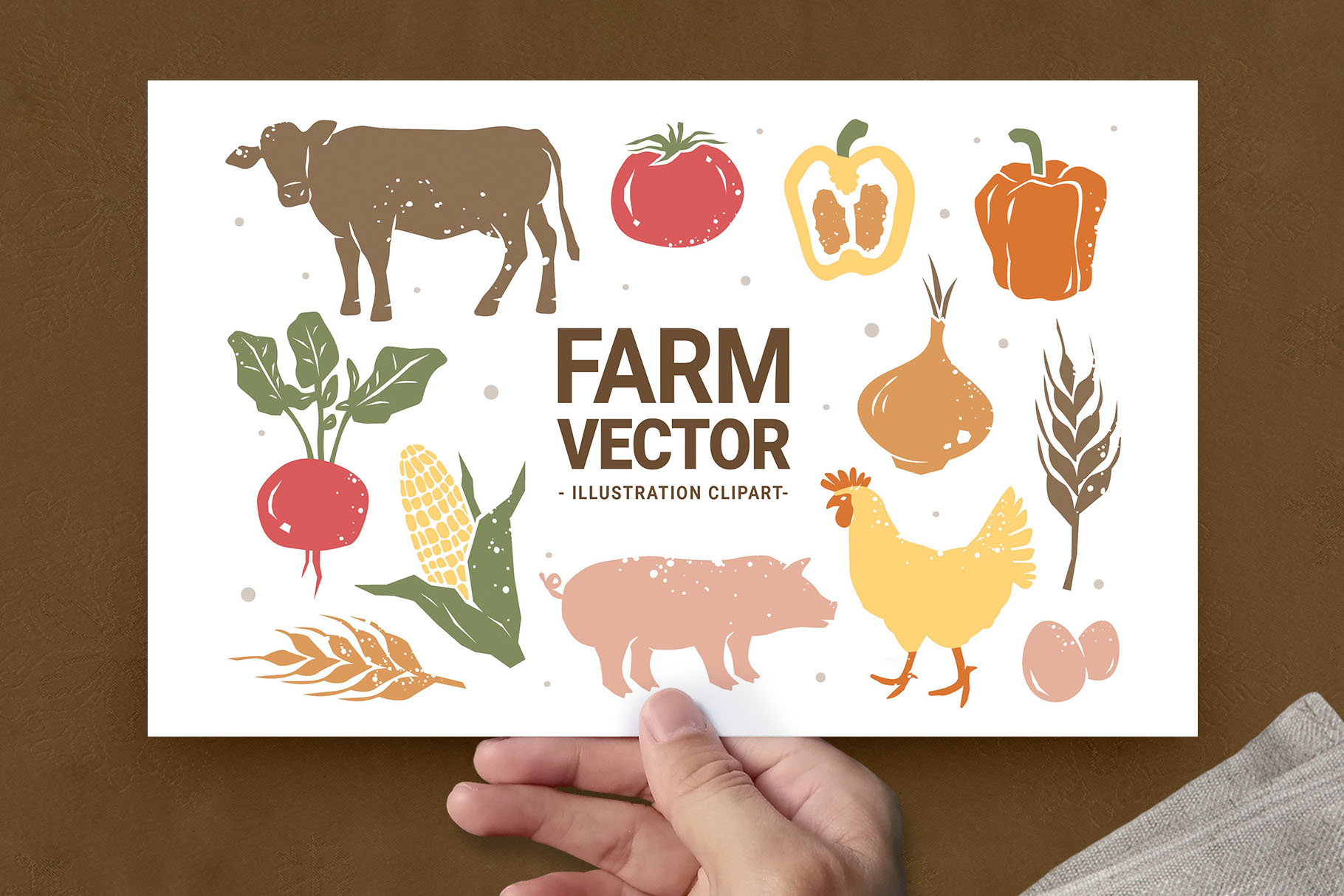 Rustic Farm Vector Elements (AI, Vector Formats)