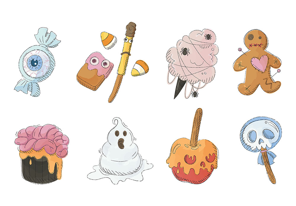 Halloween Candy Halloween Food PNG Clipart Vector Illustration