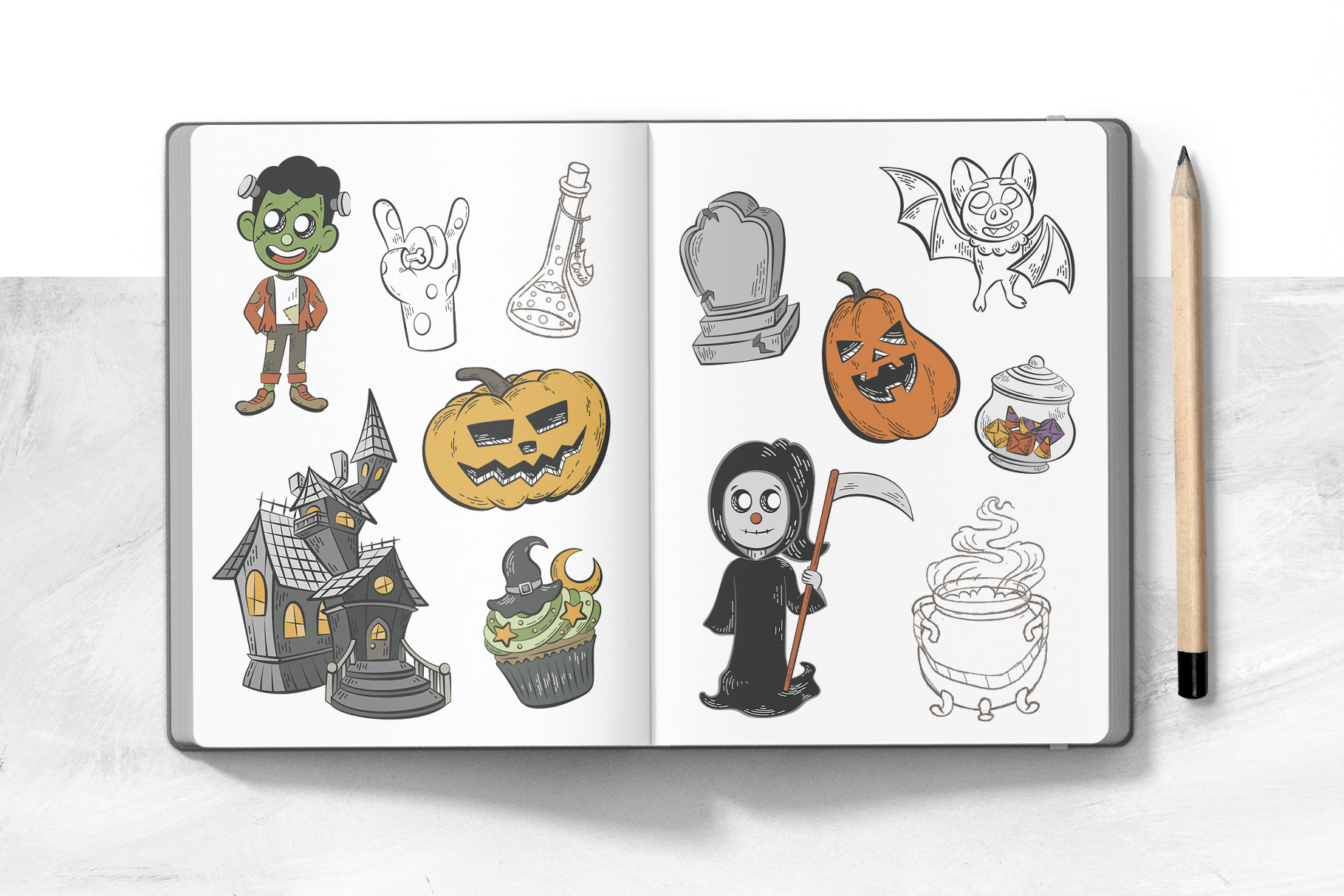 Halloween Graphics - Photoshop PSD, Illustrator Ai, Vector EPS, Transparent PNG