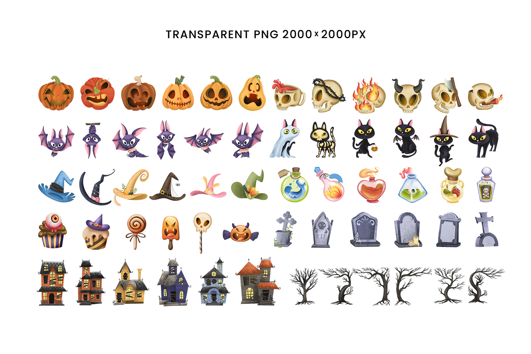 Halloween PNG Clipart Illustrations