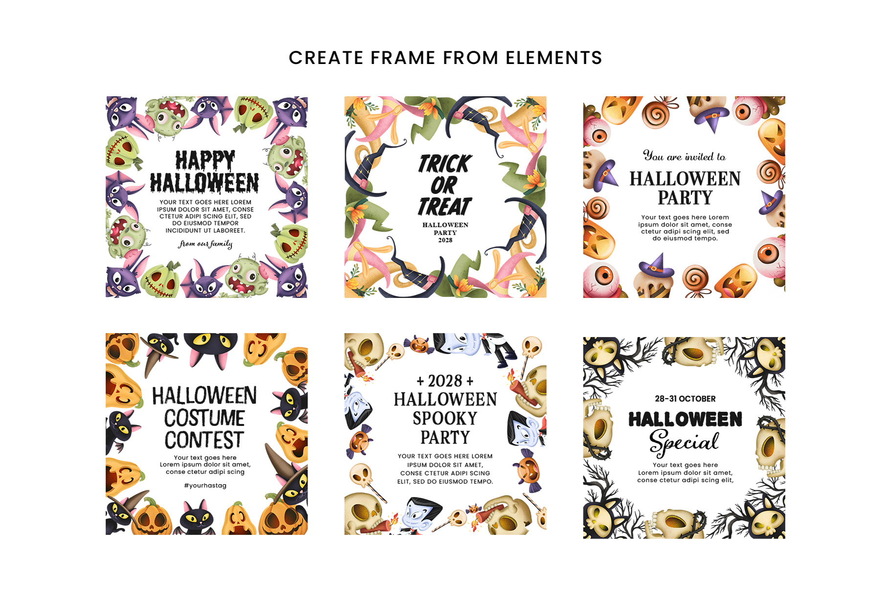 Halloween PNG Clipart Illustrations