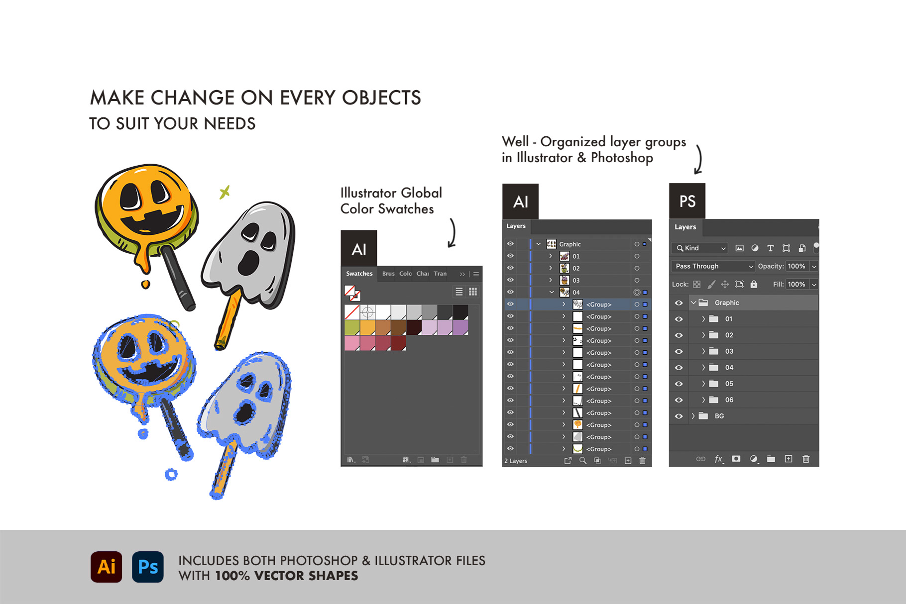 Halloween Graphics & Vector Clipart Illustrations