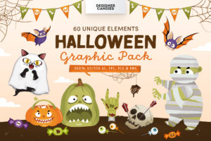 Halloween Graphics & Vector Clipart Illustrations Vol.4