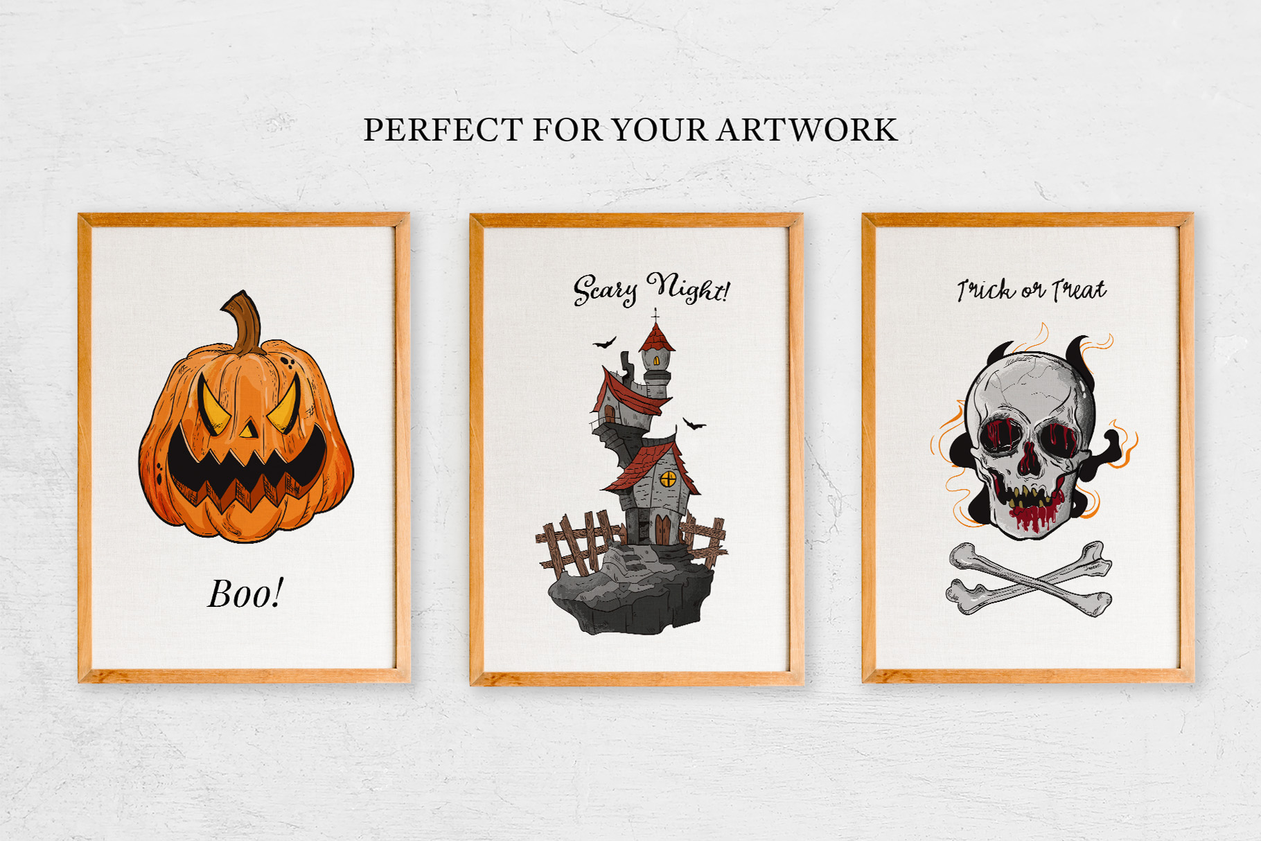 Halloween Vector Illustrations Clipart (EPS, PSD, PNG, Ai Format)