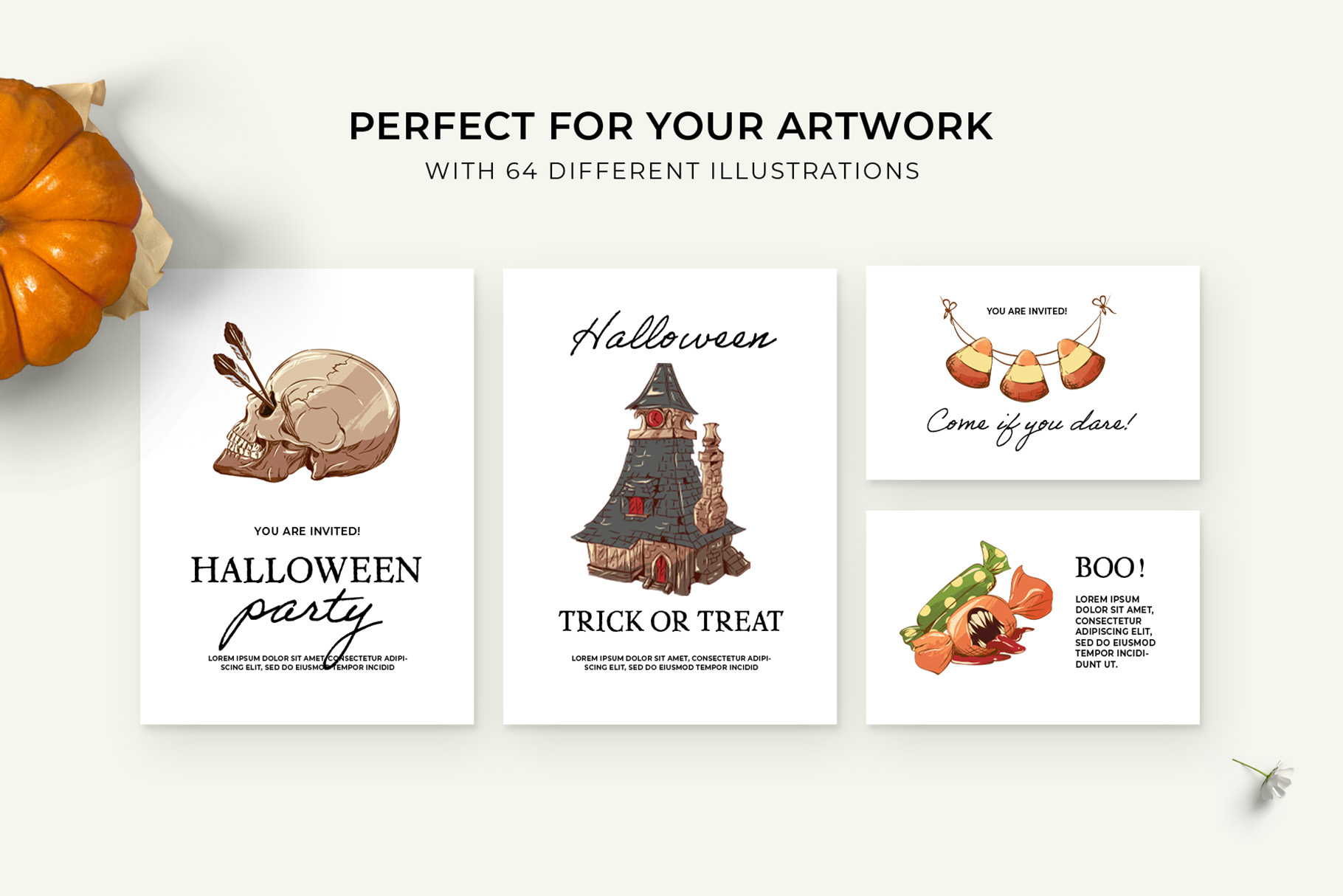 Halloween Vectors (PNG, PSD, Clipart)