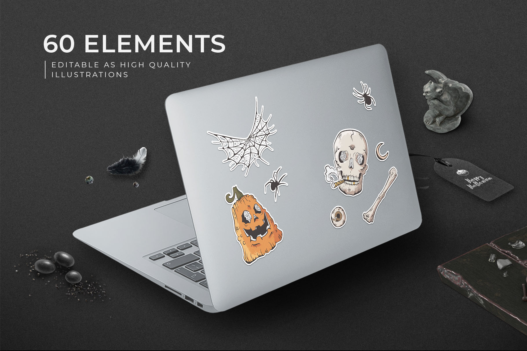Hand Drawn Halloween Vector Clipart Illustrations in PSD, Ai, EPS & PNG Format