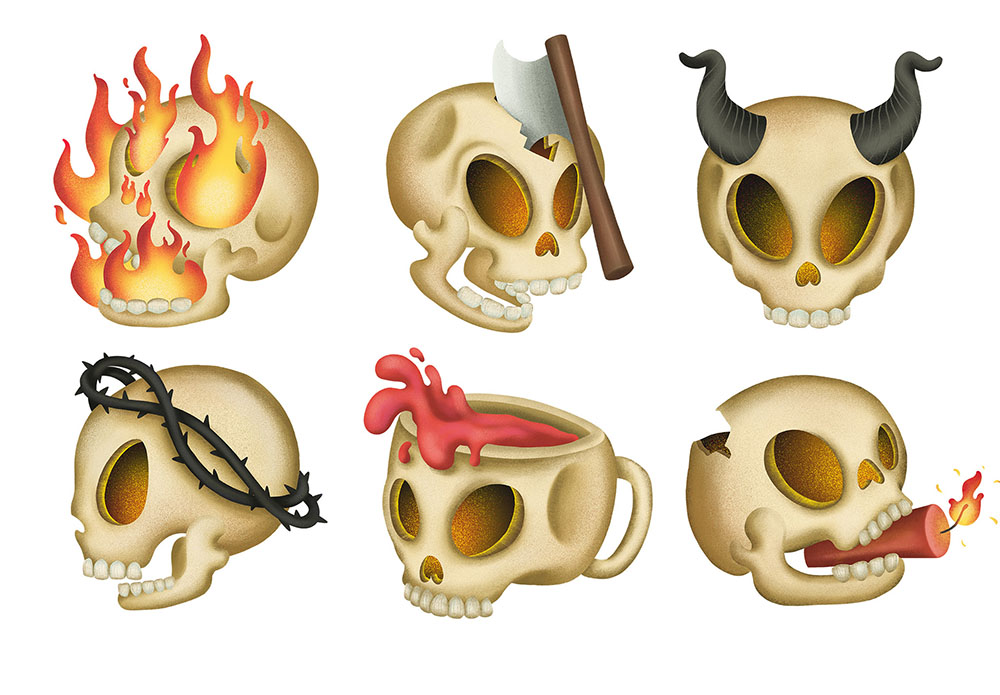 Skulls PNG Clipart