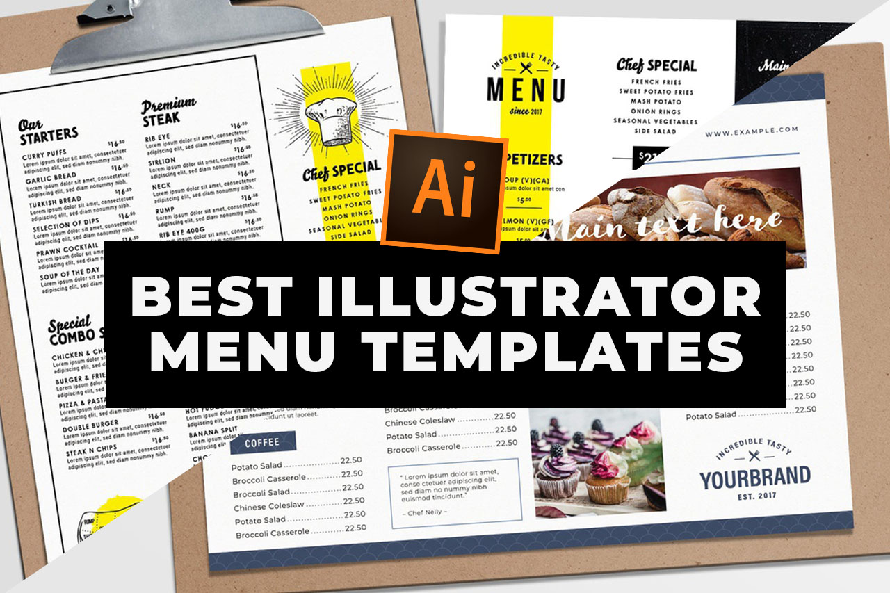 Best Illustrator Menu Templates