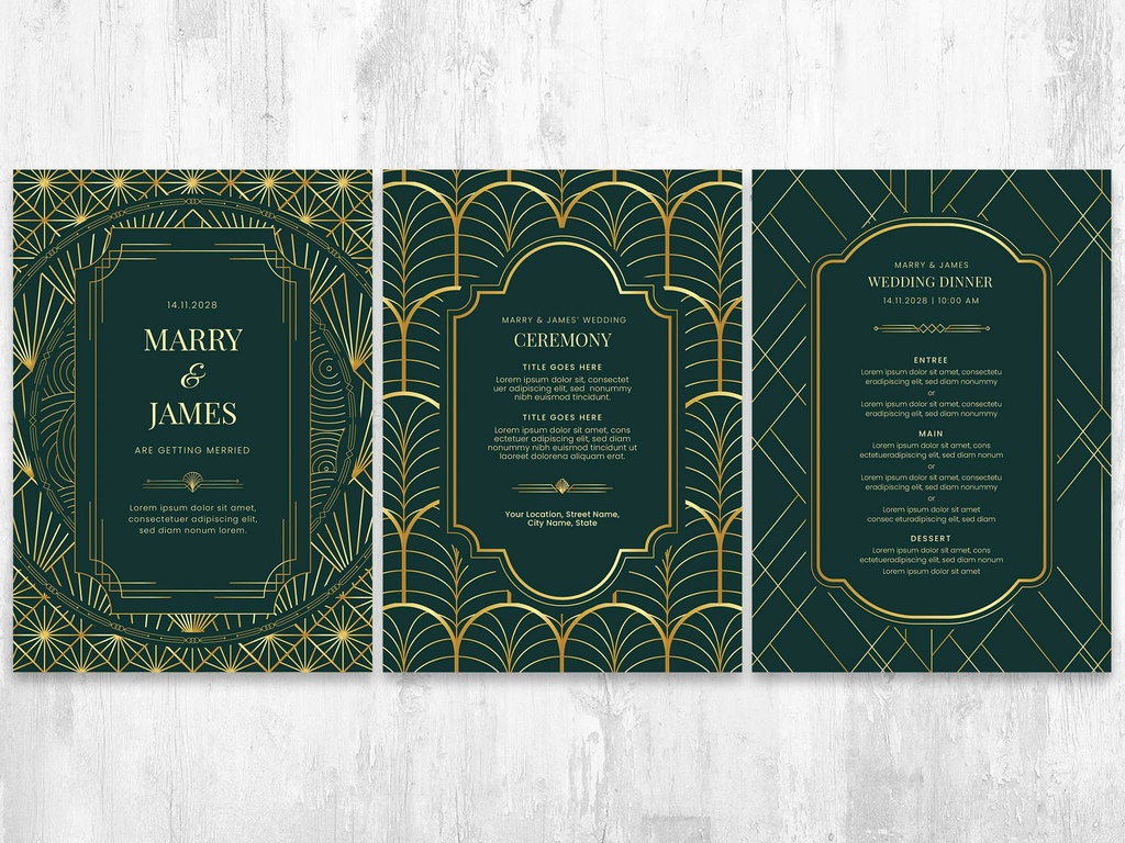 art-deco-wedding-flyer-invite-green-gold-invitation-illustrator