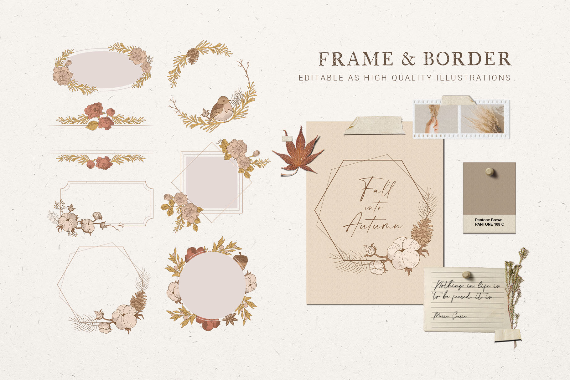 Fall Autumn Vector Clipart Illustrations (AI, EPS, PNG Format)
