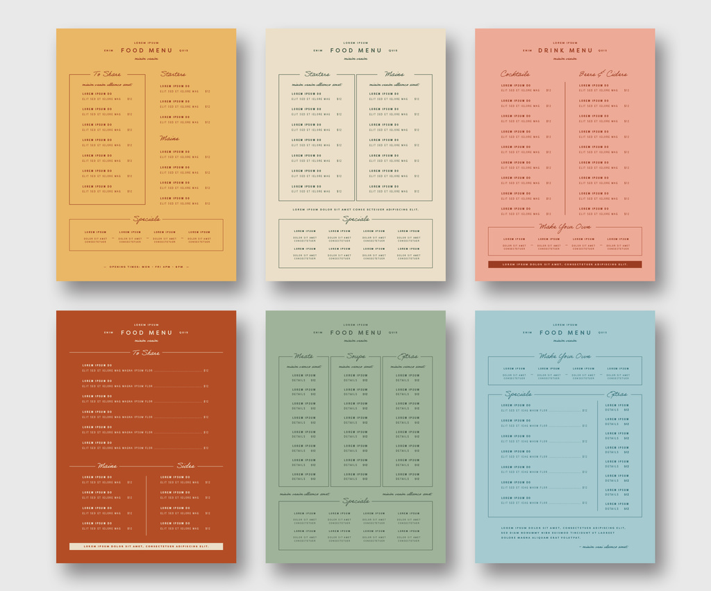 colorful-menu-layout-set-illustrator