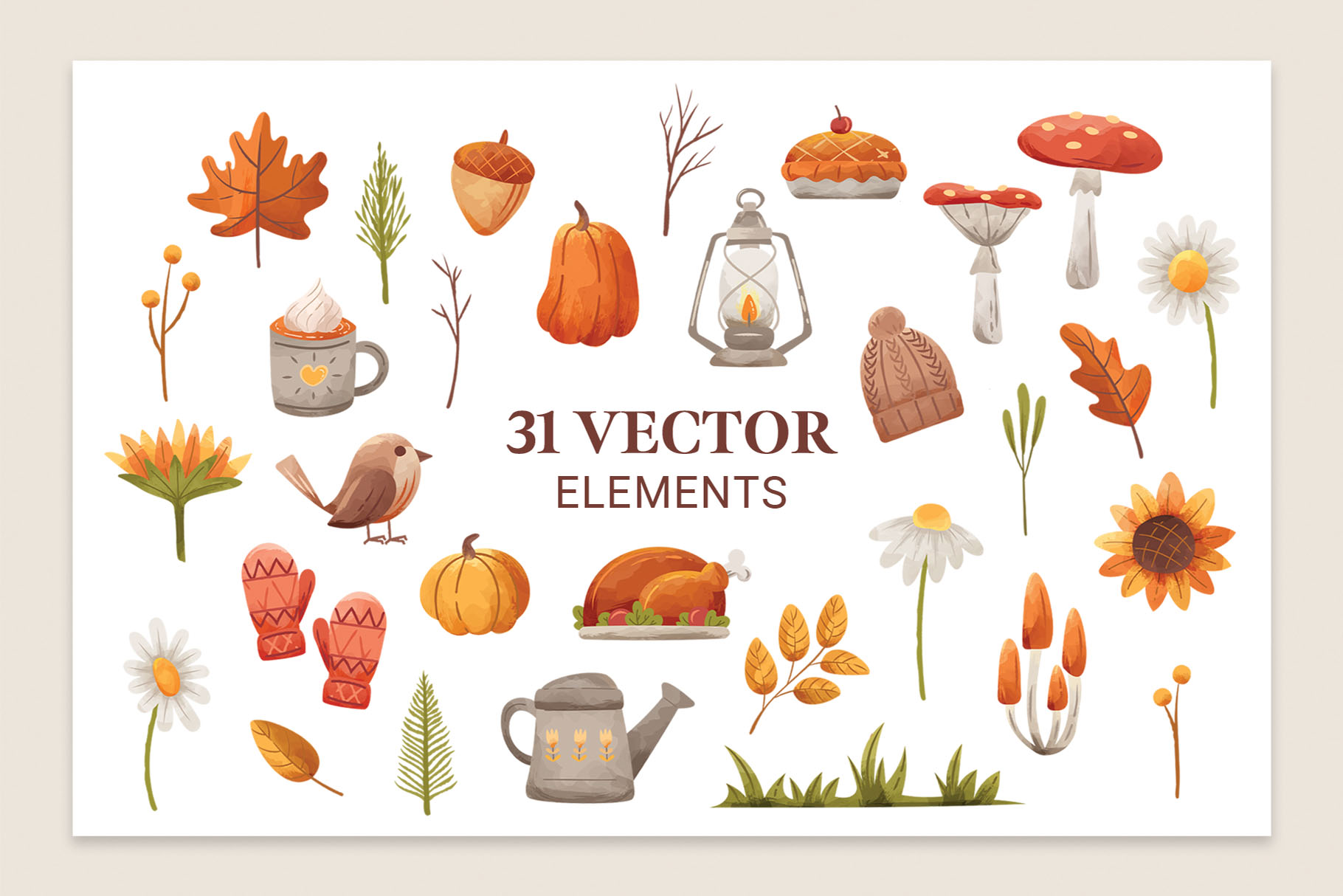 Fall Autumn Vector Clipart (PNG, EPS, AI Format)