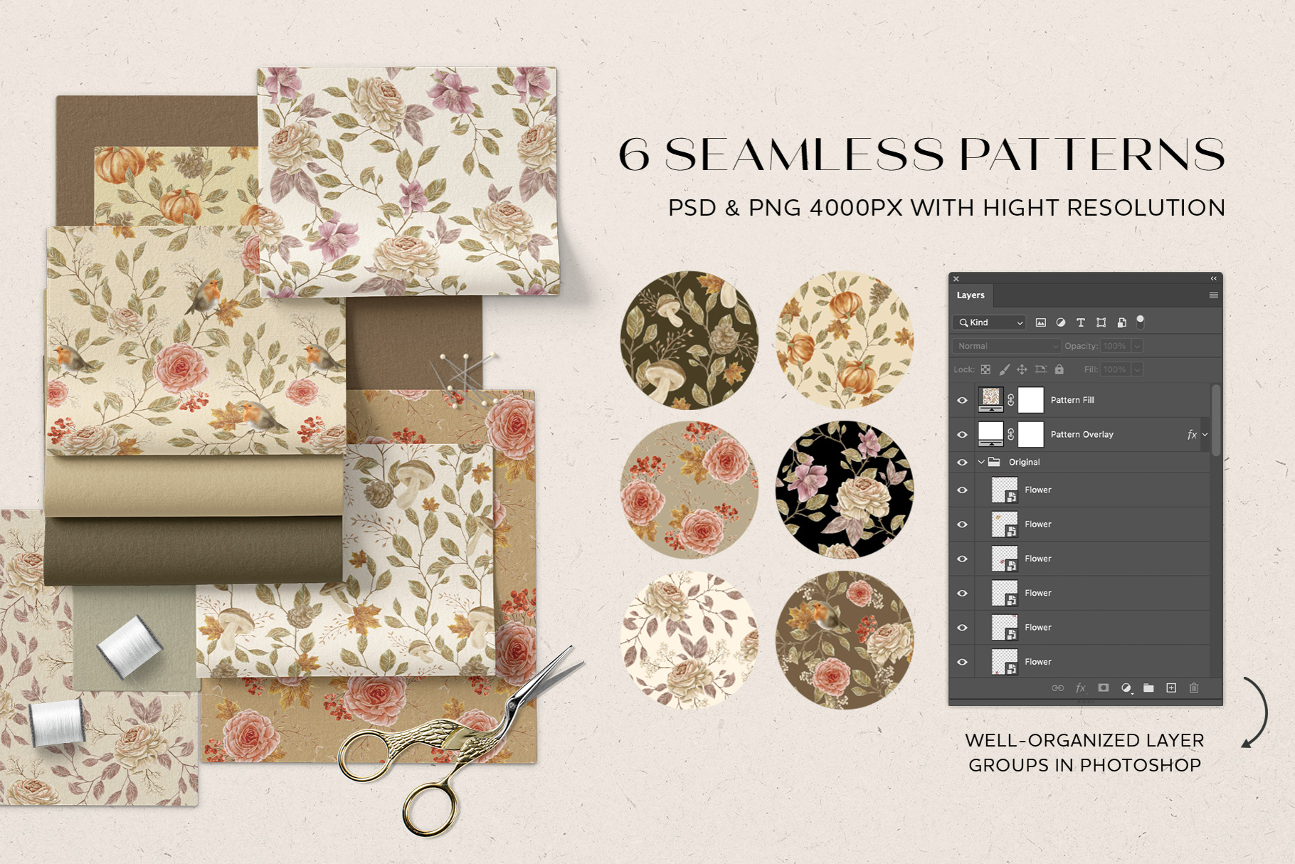 Fall Autumn Watercolor Clipart Illustrations (PSD, PNG Format)