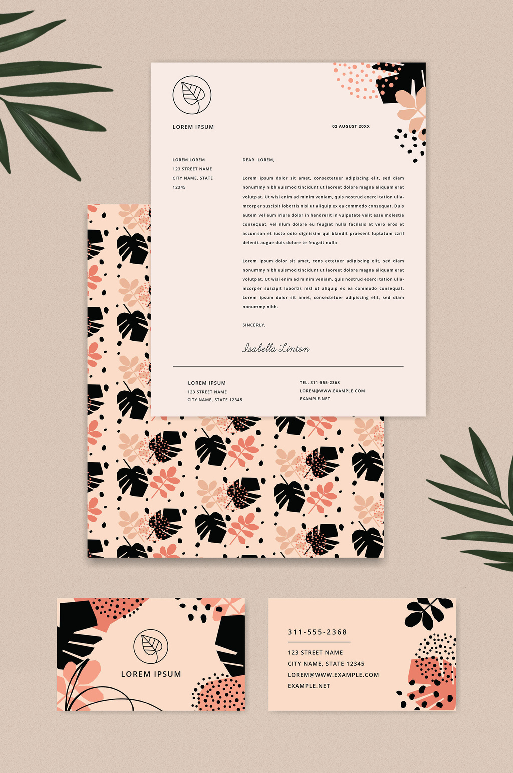 tropical-business-stationary-set-illustrator