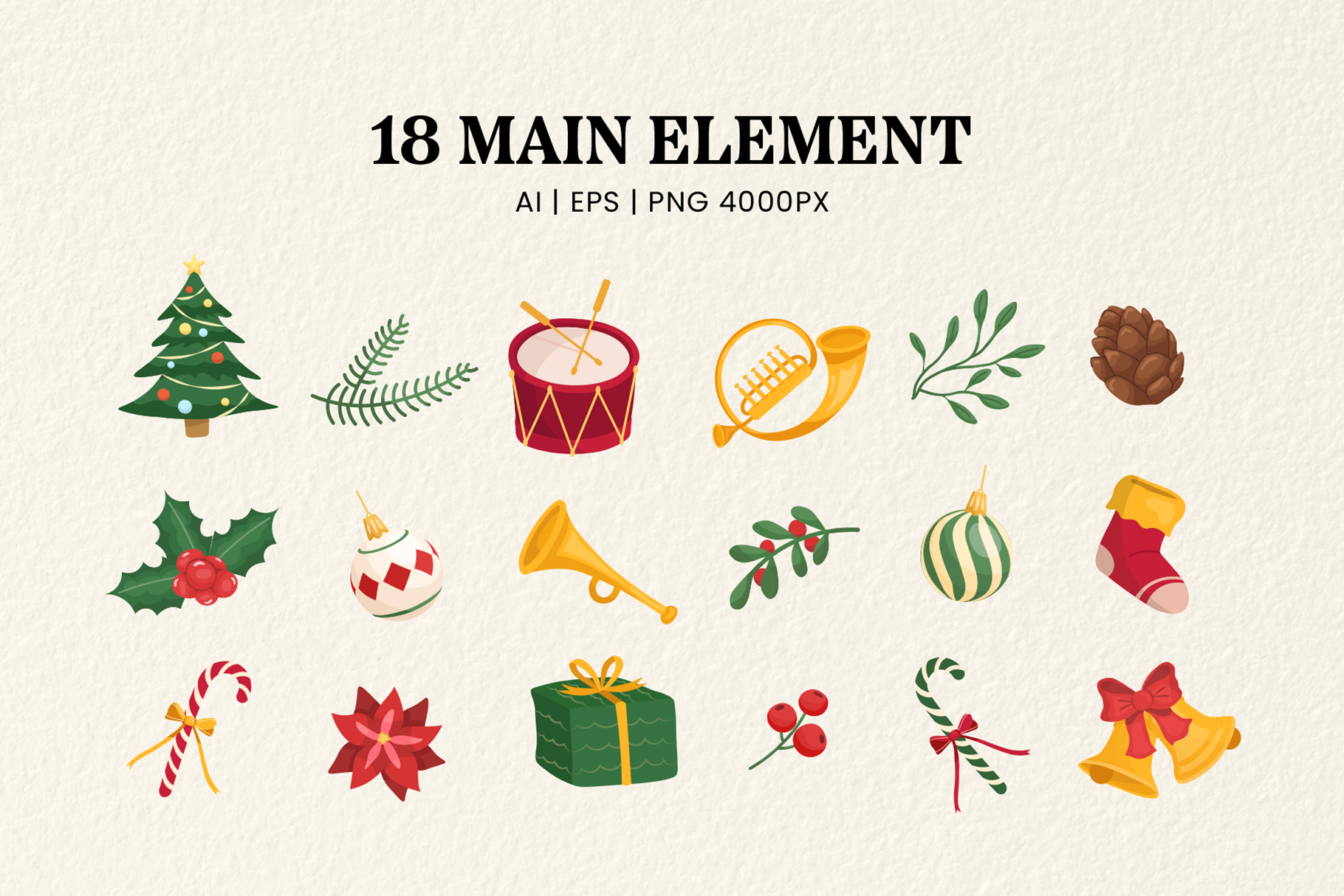 Christmas Nutcracker Vector Illustrations (PSD, PNG, PAT Format)