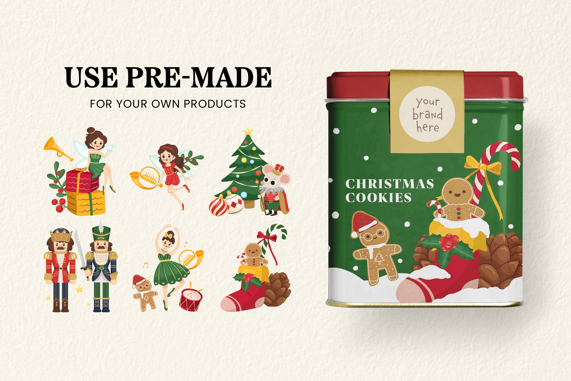Christmas Nutcracker Vector Illustrations (PSD, PNG, PAT Format)