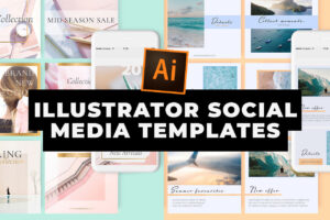 best Illustrator Social Media Templates