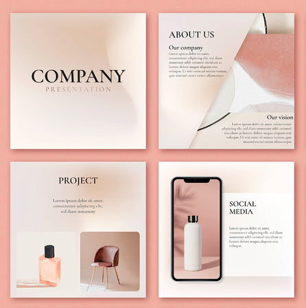 Business Social Media Layout in Earth Tone (AI Format)
