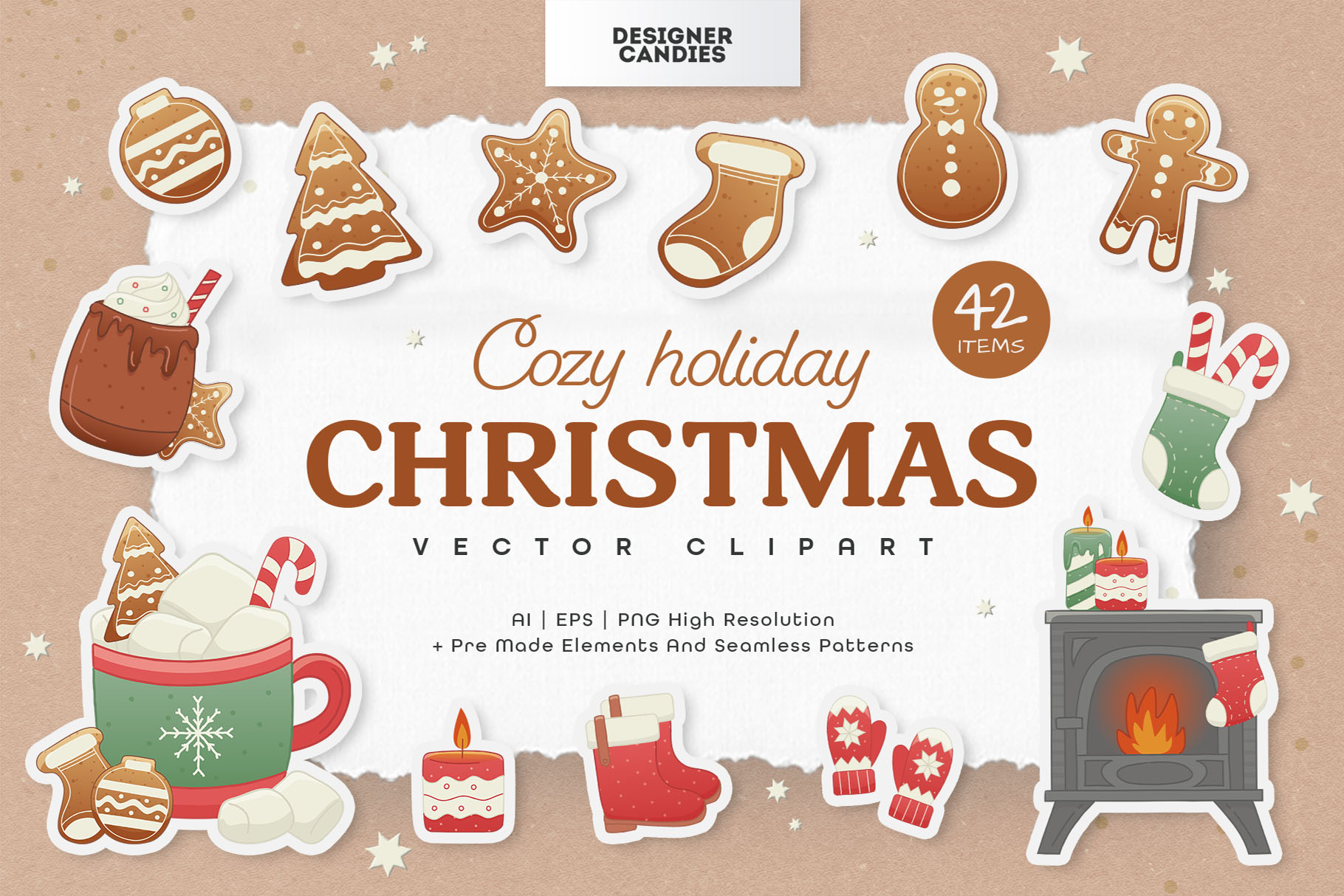 Christmas Illustrations Pack *AI, EPS, PNG Format(