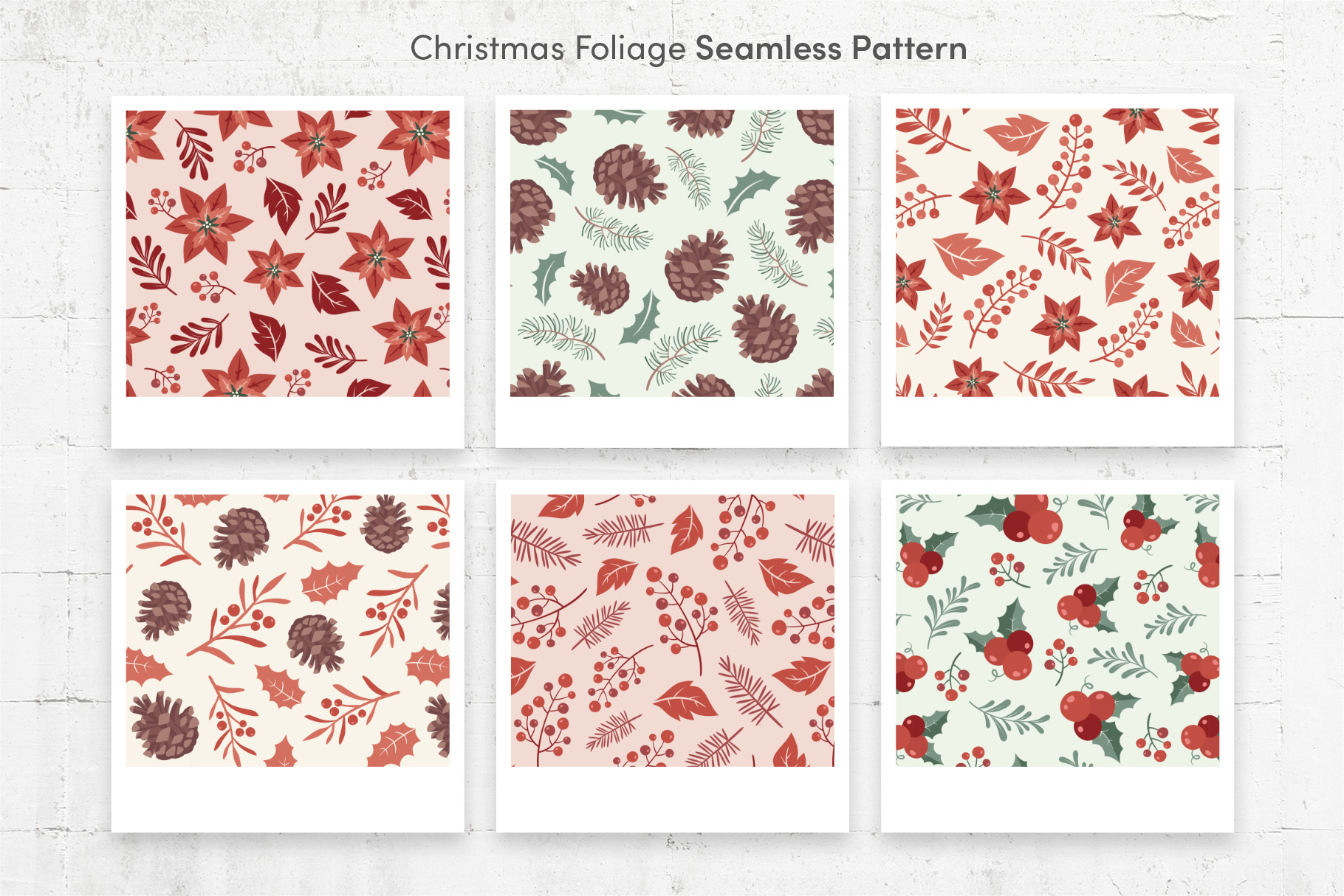 Christmas Patterns Collection (PNG, PAT Format)