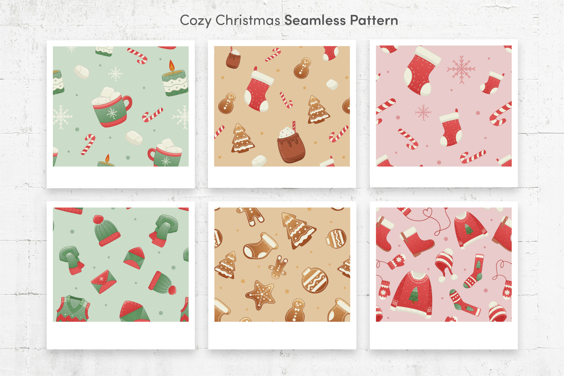 Christmas Patterns Collection (PNG, PAT Format)