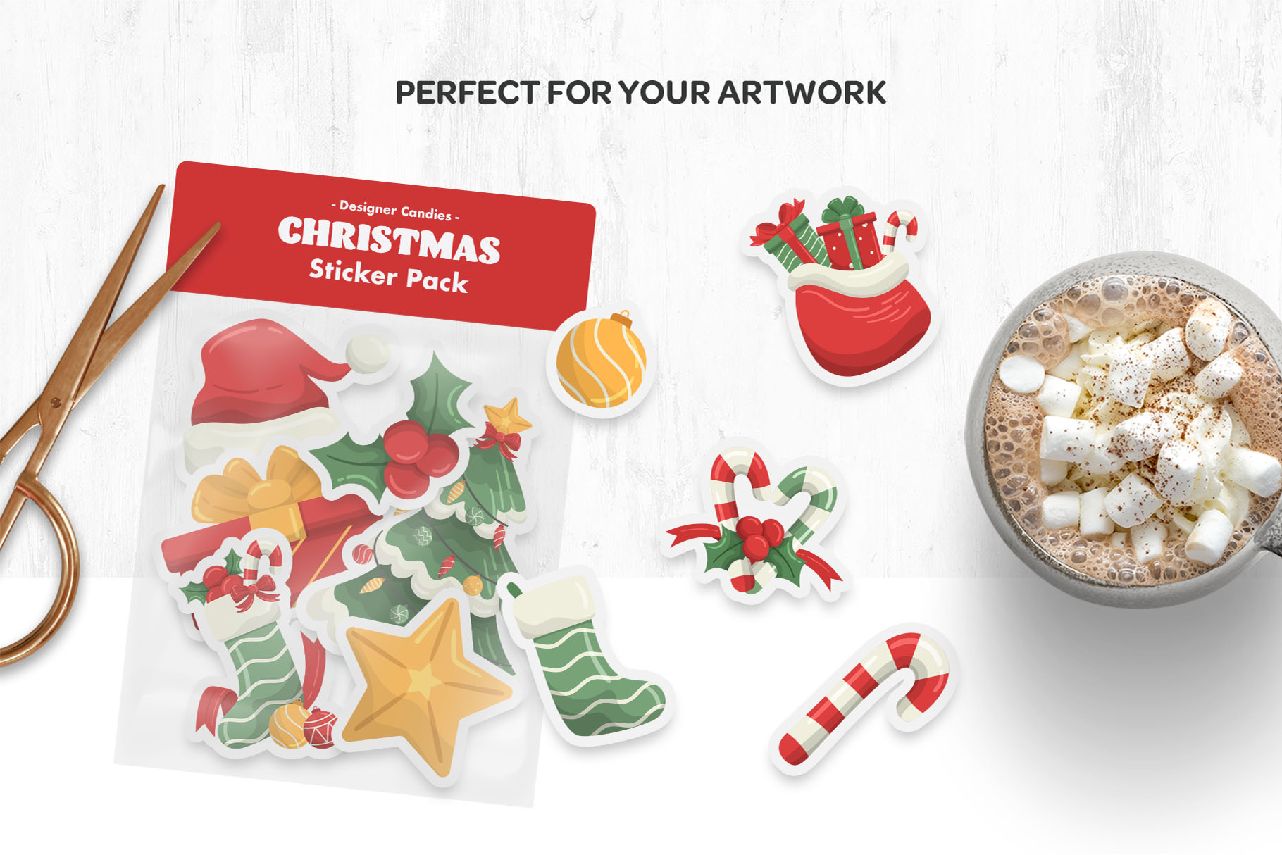 Christmas Vector Illustrations Set (Ai, EPS, PNG Format)