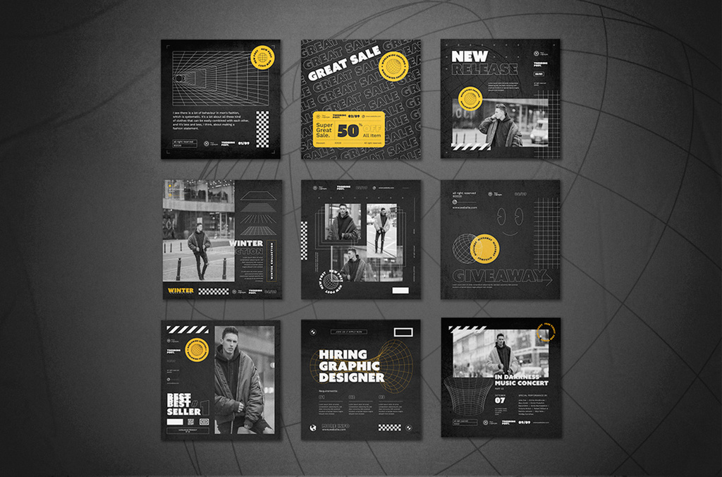 Fashion Social Media Post Layout (AI Format)