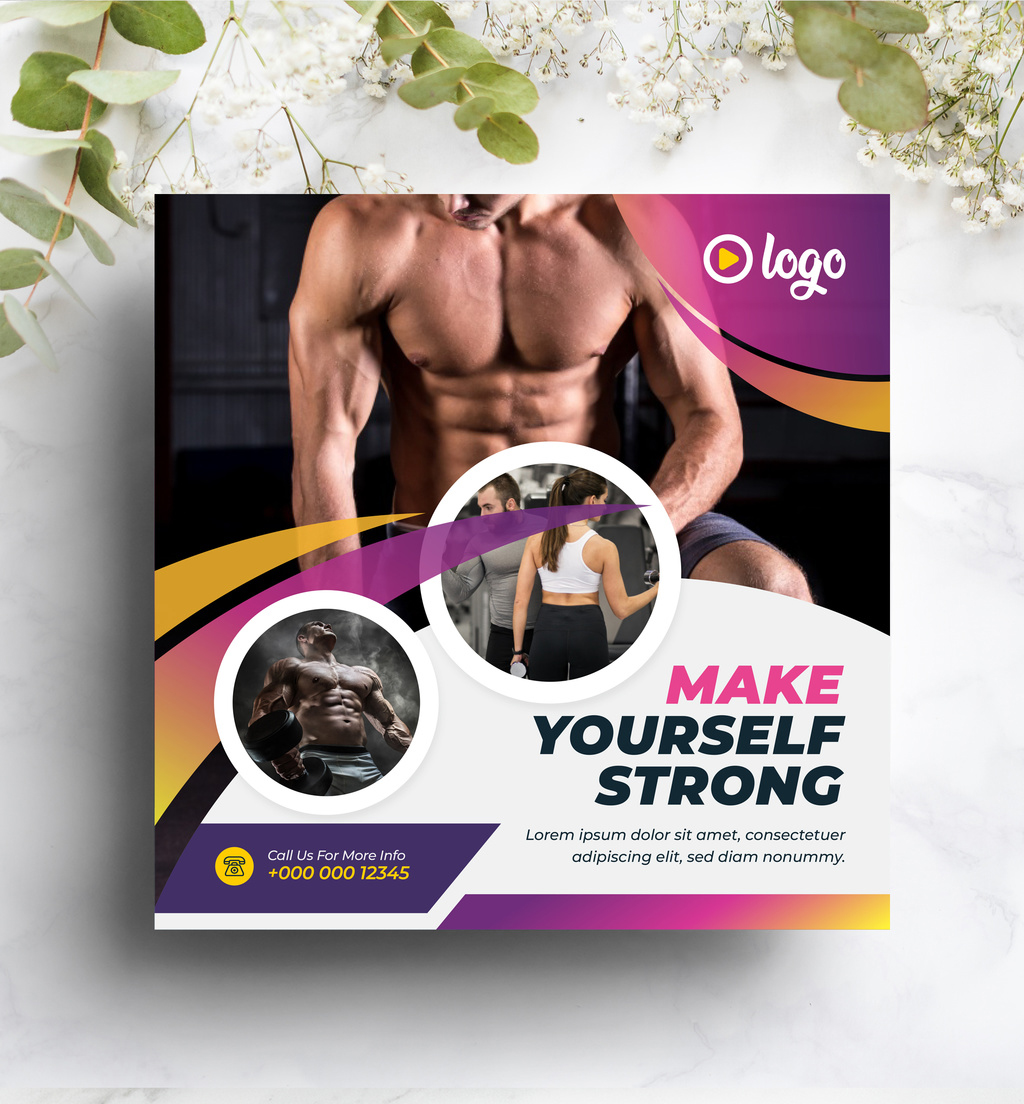 Fitness Social Media Banner Pack (AI Format)