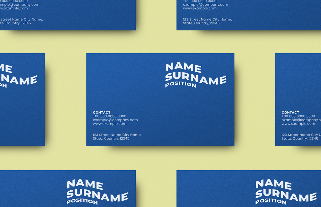  Green Business Card Mockup Set in Flatlay (PSD Format)