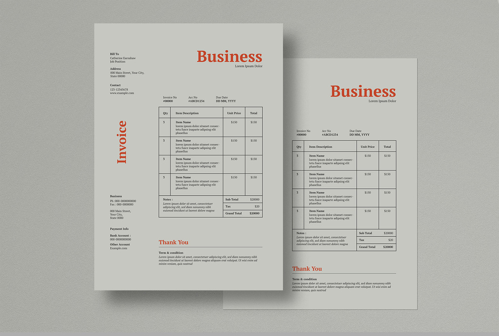 Invoice Layout (AI Format)