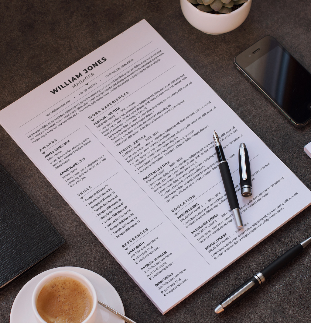 Minimal Resume Layout (AI Format)
