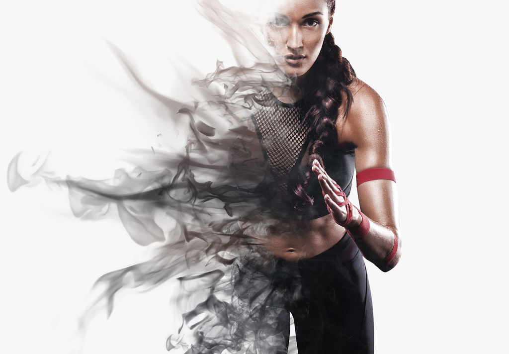 Smoke Dispersion Photo Effect Mockup (PSD Format)