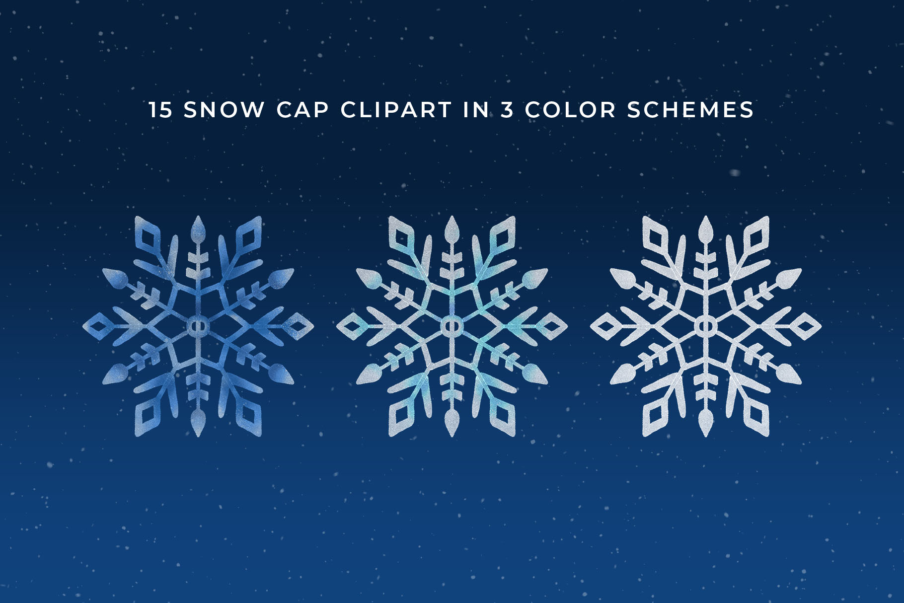 Snowflake Clipart Illustrations (PSD, PNG Format)