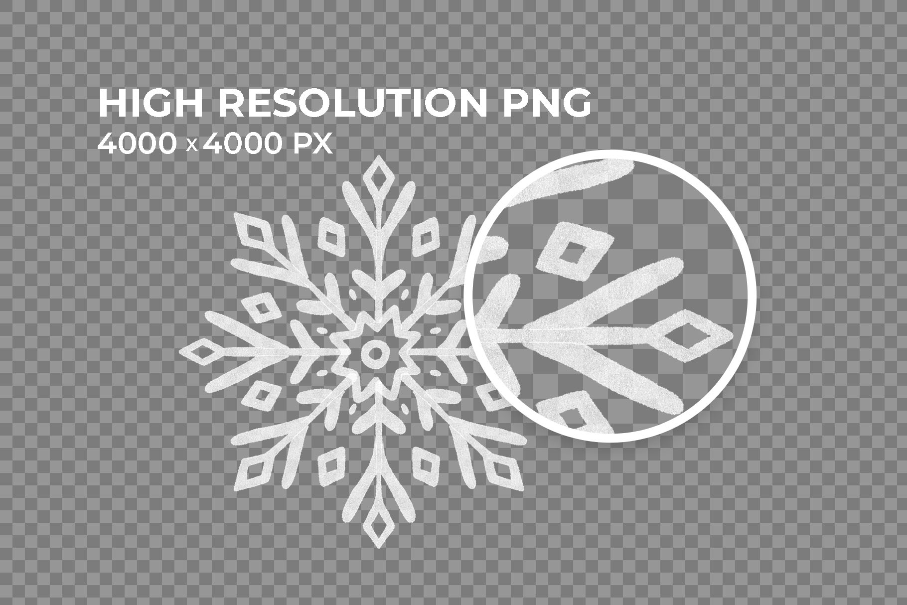 Snowflake Clipart Illustrations (PSD, PNG Format)